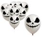 FIESTAS GUIRCA 10 ballonnen met spookgezicht (30 cm), Halloween-decoratie en kostuumfeesten, ideaal voor spookfeesten en thema-evenementen, zwart en wit