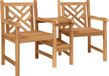 vidaXL - Jardin - Chaise d'extérieur - 152 x 63 x 89 cm - Teck massif