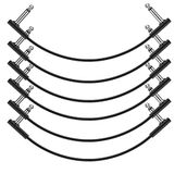 Donner 30CM Gitaar Kabel Zwart 6-Pack