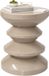 Merkloos Relaxdays Bijzettafel - Ø 35 cm - Metaal - Beige - Rond
