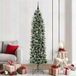 Prolenta Maison Exclusive Kunstkerstboom, slank model, groen en wit, 210 cm