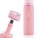 WESSPER Drinkfles van glas, glazen fles met schroefsluiting, BPA-vrije waterfles met filter, sportfles glas 680 ml, filterfles outdoor - roze