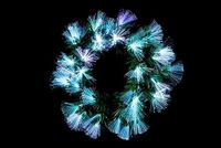 Nataluna Kroon groen 35 cm 36 leds multicolor, zoals foto, uniek