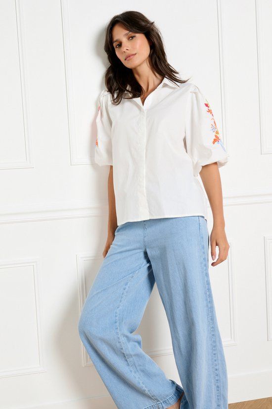 LolaLiza Blouse C Milou 05703077 1019 Optical White Dames Maat 46