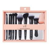 e.l.f. Ten Out Of Ten Brush Set, 10-delige borstelset, borstels voor gezichtsmake-up, wenkbrauwen en meer, gemaakt van synthetische haartjes, veganistisch en dierproefvrij