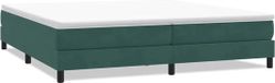 vidaXL Boxspringbed zonder matras, donkergroen, 200x220 cm, fluweel