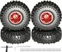 Jeu de roues et pneus pour chenilles RC