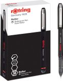 rOtring Rollerball Pen | Naaldpunt (0,5 mm) Rollerpoint voor nauwkeurig schrijven | Zwarte inkt | 12 stuks