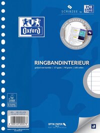 Oxford ringbandinterieur - A5 - 17 gaats - met kantlijn - Blauw