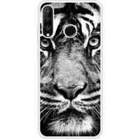P30 Lite Tigre blanc et noir Bedrukt siliconen hoesje