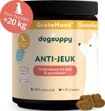 Dogsuppy GroteHond⁺ Anti-Jeuk - Zonder vlees - 100% natuurlijk - 90 grote snoepjes - Bij Gevoelige Huid, Krabben, Poten likken en Allergieën - Ondersteunt Gezonde Darmflora, Rustige Huid & Natuurlijke Balans - Voor Grote Honden +20kg