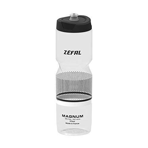 Zefal Magnum Drinkfles, uniseks, voor volwassenen, transparant/zwart, 975 ml