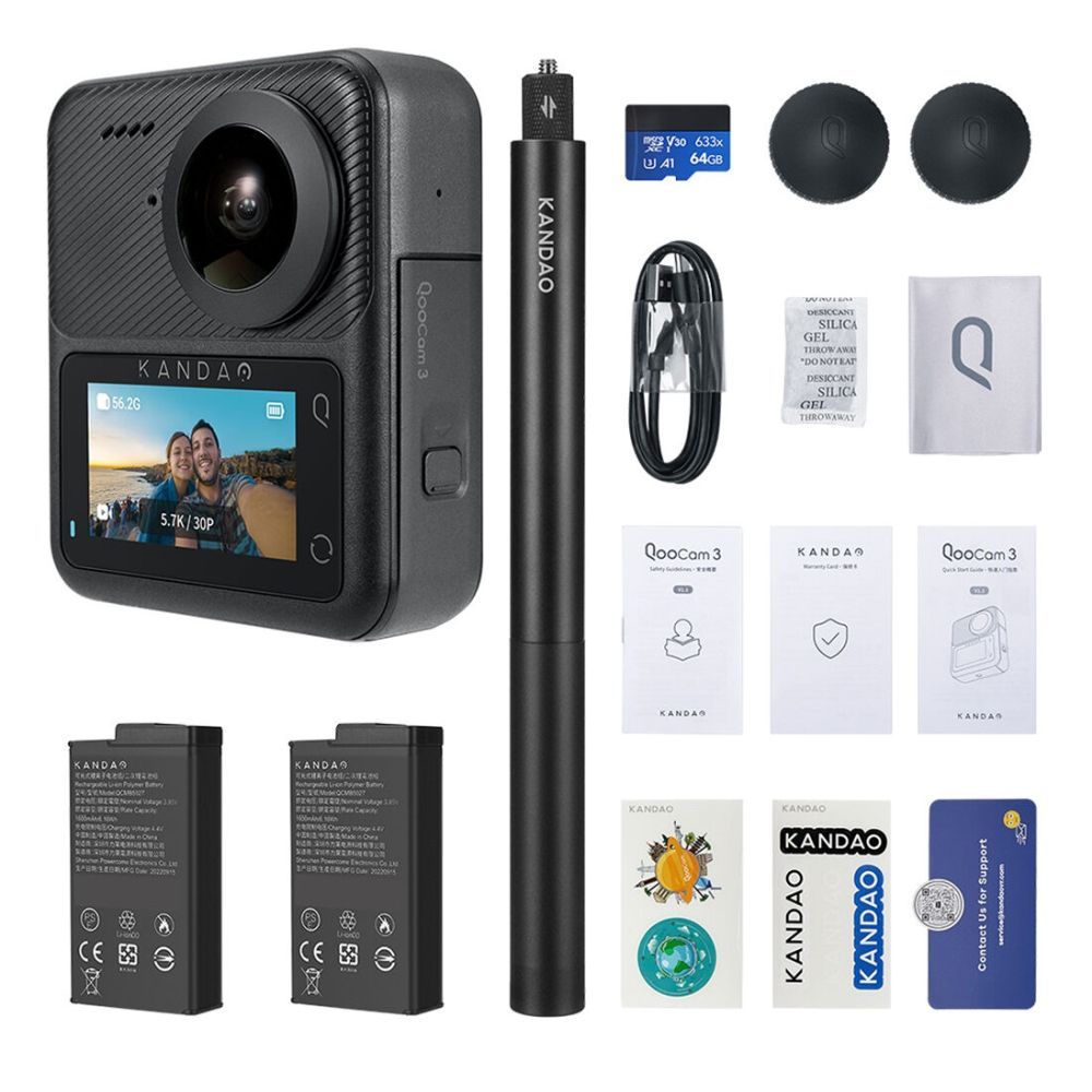 Kandao QooCam 3 Motorcycle Combo