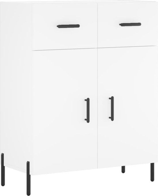 vidaXL Dressoir Wit Hout 69,5x34x90 cm