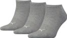 PUMA 3-Paar Sneaker sokken met zachte badstof zool - Ademend mesh gedeelte - Elastisch katoen - Wit - Zwart - Grijs - Maat 38