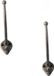 Merkloos 6x Luxe Kapstokhaken Aluminium Antiek Tin Enkele Haak 13 x 3,5 cm