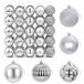 vidaXL Kerstballenset - 50 st - zilver - 8 cm - Polystyreen