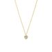 Lucardi Dames Stalen goldplated ketting vintage wit hart