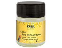 KREUL 79407 - Acryl zijdeglanslak op kunstharsbasis, 50 ml glas, zijdeglans transparant