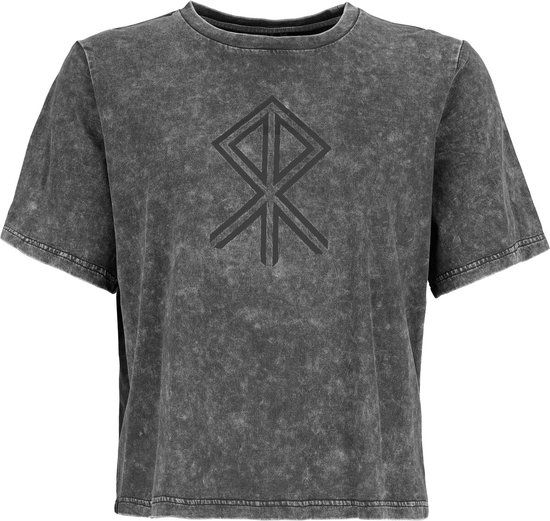 Black Premium by EMP zwart T-shirt met sneeuwwas - Dames - XXL
