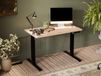 Bureau à hauteur réglable électrique NOMALAND 120 cm chêne wotan/noir
