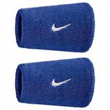 Nike Accessories Swoosh Classic Doublewide Polsband 2 Eenheden Blauw
