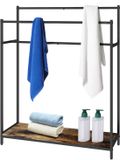 Merkloos / Sans marque Relaxdays Handdoekenrek met plank