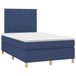 Maison Exclusive - Sommier À Lattes De Lit Avec Matelas Bleu 120x190 Cm Tissu