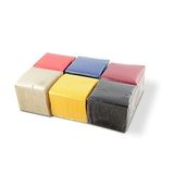 Hostelnovo Papieren servetten, 600 stuks, verschillende kleuren: geel, rood, marineblauw, bordeaux, zwart en natuur, speciale cocktail - 10 x 10 cm