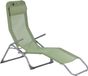 Chaise longue réglable sans marque avec appui-tête et accoudoirs pour jardin et terrasse