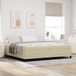 Maison Exclusive - Lit cadre avec matelas vert clair-gris 200 x 200 cm tissu