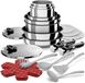 Un set de cuisine de 24 pièces, incluant des casseroles, un wok et des couvercles