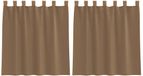 vidaXL Gordijnen voile met lussen 2 st 140x140 cm lichtbruin
