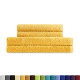 Eiffel Textile Handdoekenset, badstofkwaliteit, 400 g, Egyptisch katoen, 100% goud, 2 wastafels 2 lakens