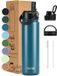 VANN® 3-Wandige RVS Drinkfles 650 ML met rietje voor volwassenen – Met 5 accessoires – Thermosfles – 24 uur koud/12 uur warm – Nordic Sea – VANN Ultimate Bottle®