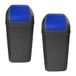 Set van 2 emmers - vuilnisemmer met schommeldeksel, 15 l, blauw