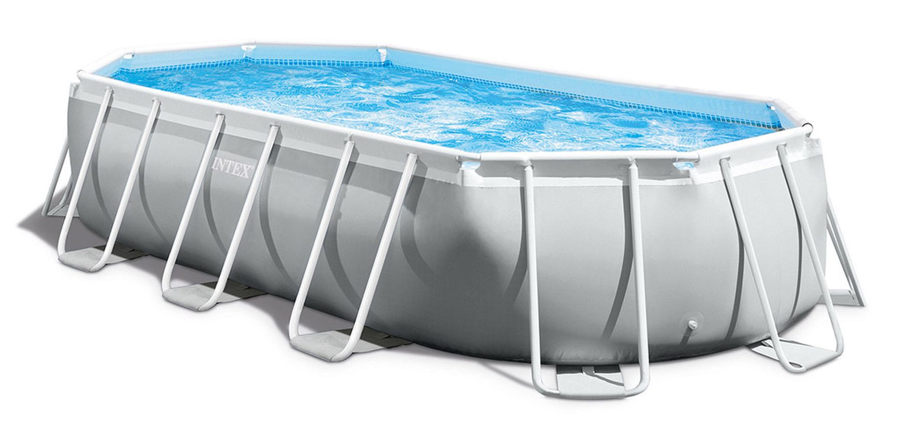 Intex Prism Frame Oval Pool Set - 503 x 274 x 122 cm - Grey