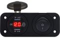 ProRide chargeur de voiture USB-A - 2 ports - 12W - Avec voltmètre - Avec interrupteur - Double encastrement - 12V - Rouge