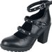 Gothicana zwarte hoge hakken met drie bandjes en studsdetails - Dames - EU37