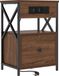 vidaXL - Nachtkastje - Bruin - Eiken - 40 x 31 x 60 cm - Bewerkt hout