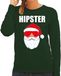 Bellatio Decorations Foute Kerst sweater / kersttrui Hipster Santa groen voor dames- Kerstkleding / Christmas outfit XL
