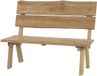 Lesliliving Outdoor Living Tuinbank Boomstam - 130cm - Teak - Bruin