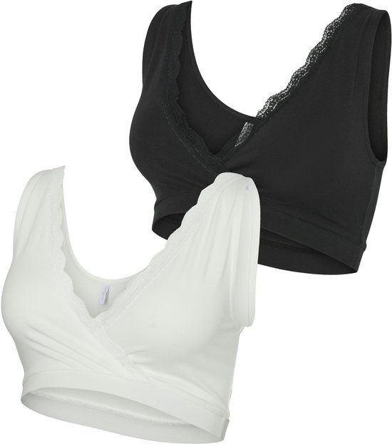 Mama Licious MLHELENA 2-pack Voedingsbeha - Maat M - Wit