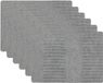 Unique Living placemats Croco lederlook - 6x - 43 x 30 cm - zilvergrijs - pvc