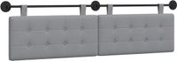 vidaXL Hangend Hoofdbord Stof Lichtgrijs 170 cm