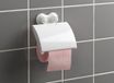 Wicotex Toiletrolhouder kunststof met 2 zuignappen wit