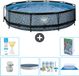 EXIT Toys EXIT Rond Stone Frame Zwembad - 360 x 76 cm - Inclusief Pomp - Afdekzeil - Grondzeil