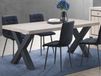 Archimede Table de repas rectangulaire 220 cm chêne naturel/noir