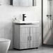 Maison Exclusive - Ensemble d'armoires de salle de bain TULUM Gris Sonoma 60 x 34 x 63 cm
