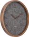 Karlsson Wandklok Canvas - Melange Zwart, Grenen houten kast - Ø35cm